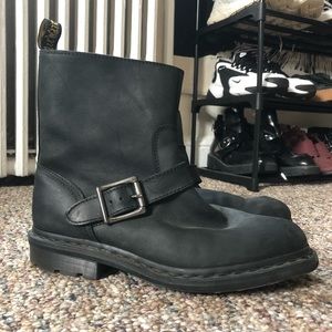 Dr Martens boots with silver buckle